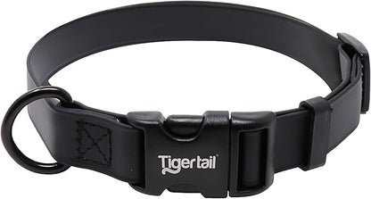 Tiger Tail Large Dog Collar | Waterproof and Odor-Proof for Active Pets | Durable, Anti-Mat, and Lightweight Design | Made with Premium Coated Nylon | Suitable for Large Breed Dogs