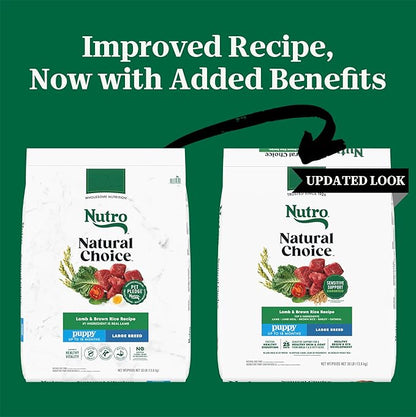 Nutro Natural Choice Large Breed Puppy Food Dry, Lamb & Brown Rice Recipe, 30 lb. Bag