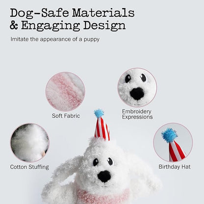 Fuzzwoof Birthday Cake Dog Toy, Singing and Dancing Birthday Songs, Interactive Dog Toys, Plush Stuffed Puppy Toys with Echo Function Feature, Happy Birthday Gift for Dogs