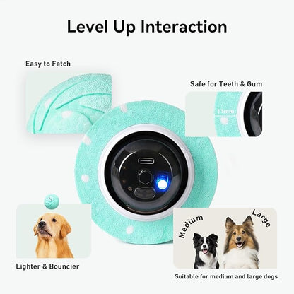 Hoochii by Cheerble Smart Interactive Dog Toys, Wicked Ball AIR, 3 Interactive Modes, Automatic Moving, Bouncing, and Rotating, E-TPU Material, IPX7 Waterproof for Medium and Large Dogs