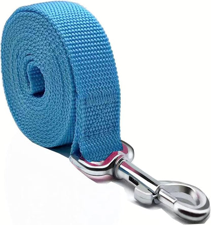Nylon Dog Leash 4 Ft 5 Feet 6 Foot Long, Walking Training Dog Leashes for Medium Large Dogs, 1 Inch Wide(5ft, Blue)