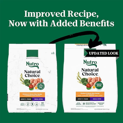 Nutro Natural Choice Adult Small Bites Dog Food, Chicken & Brown Rice Recipe, 30 lb. Bag