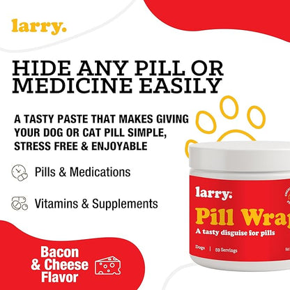 Cheese & Bacon Pill Wrap for Dogs - Pet Pill Paste - Hide Dog Medication Pockets - Dog Treats for Medicine Hide Pill - 59 Servings - 4.2 oz - Made in USA