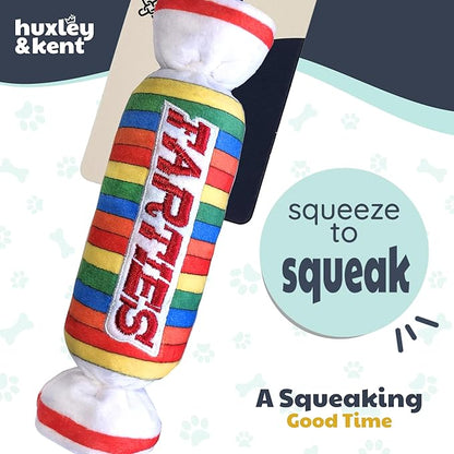 Huxley & Kent Funny Dog Toy w/Squeaker – Power Plush Squeaky Dog Toys for Small Dogs – Durable Small Stuffed Animal for Indoor Play & Fetch - Tiny Tuff Farties