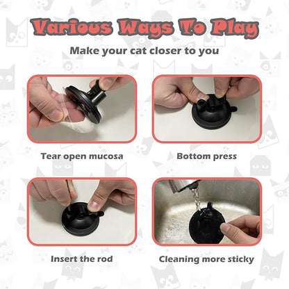 Greoil Cat Toys for Indoor Cats,Interactive Cat Toys for Bored Indoor Adult Cats 7 Pack Cat Teaser Cat Toys, 2 Pack Flexible Steel Wire and 4 Pcs Replacement Feather Refills with Balls and Birds