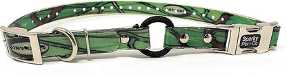 Sparky Pet Co -Zeus ECollar Replacement Strap - Bungee Loop Dog Collar - Waterproof Biothane - Adjustable - Double Buckle - Quick Snap Metal Clasp - for Invisible Fence Systems - 1"x 30" Green Camo