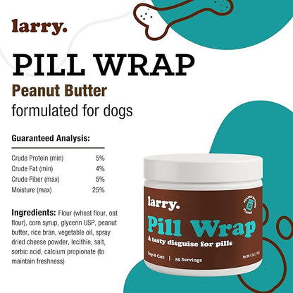 Peanut Butter Pill Wrap for Dogs - Pet Pill Paste - Hide Dog Medication Pockets - Dog Treats for Medicine Hide Pill - 59 Servings - 4.2 oz - Made in USA
