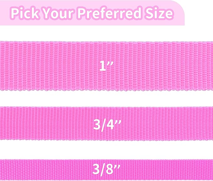 HIKISS Long Dog Leash Obedience Recall Training Agility Lead with Thickening Material for Large Dog - 15ft 20ft 30ft 50ft 100ft Training Leash(Pink 30ft)