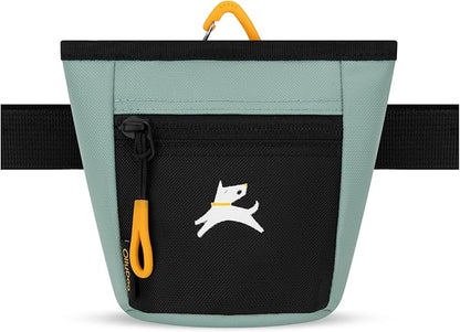 OllyDog Goodie Treat Bag, Dog Treat Pouch, Waist Belt Clip for Hands-Free Training, Magnetic Closure, Dog Training and Behavior Aids, Three Ways to Wear (Surf)