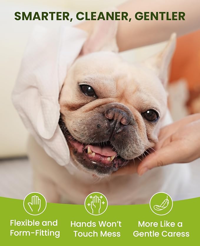 36PCS Hypoallergenic Pet Glove Wipes for Dogs & Cats - Quick Clean & Deodorizing Between Baths & Travel | Dog Washing Wipes for Fur, Butt, Paws, Eyes & Ears |Cat Cleaning Gloves for Grooming & Bathing