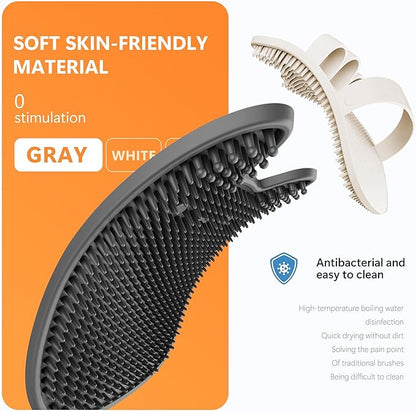 Li&Zhao Dog Bath Brush - 2 PCS Pet Shampoo Brush & Massager for Dog Cat Bath Time, Soft Silicone Grooming Comb for Short Medium Hair
