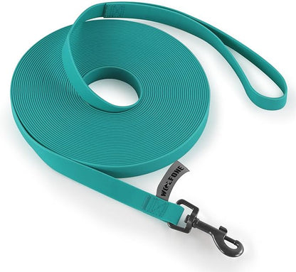 Wolfone 30ft Viridian Green Long Leash - Waterproof Training Dog Leash for Recall, Swimming, Camping, Beach, Hunting, Walking