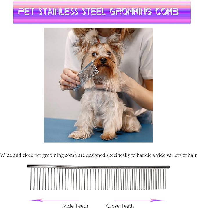 Grooming Scissors for Dogs at Home, Fcysy Professional Pet Grooming Kit Tijeras Para Cortar Pelo De Perros, Cat Grooming Scissors Curved Blending Shears Set for Pet Dog Cat Puppy