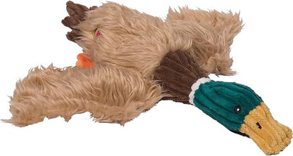 HuggleHounds X-Brace Squeaky Dog Toy - Interactive Dog Toys for Large Pets to Keep Them Busy, Pet Supplies, Soft & Cute Puppy Plush with Squeak, Tough Plushy - Drake Duck, Large