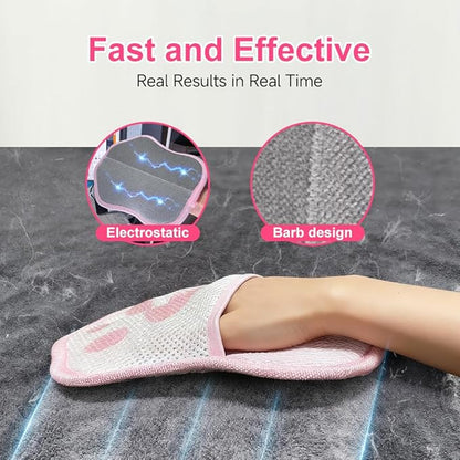 Pet Hair Removal Glove for Dogs & Cats - Electrostatic Grooming Mitt with Dual-Action Bristles | Reusable Washable Furniture Couch Car Lint Remover Tool