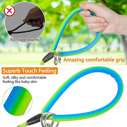 NTR Long Leash for Dog Training, 50FT Rope Lead with with 2 Swivel Hooks and Comfortable Padded Handle for Dog Leash for Small Medium and Large Dogs Walking Training Hiking Camping Playing