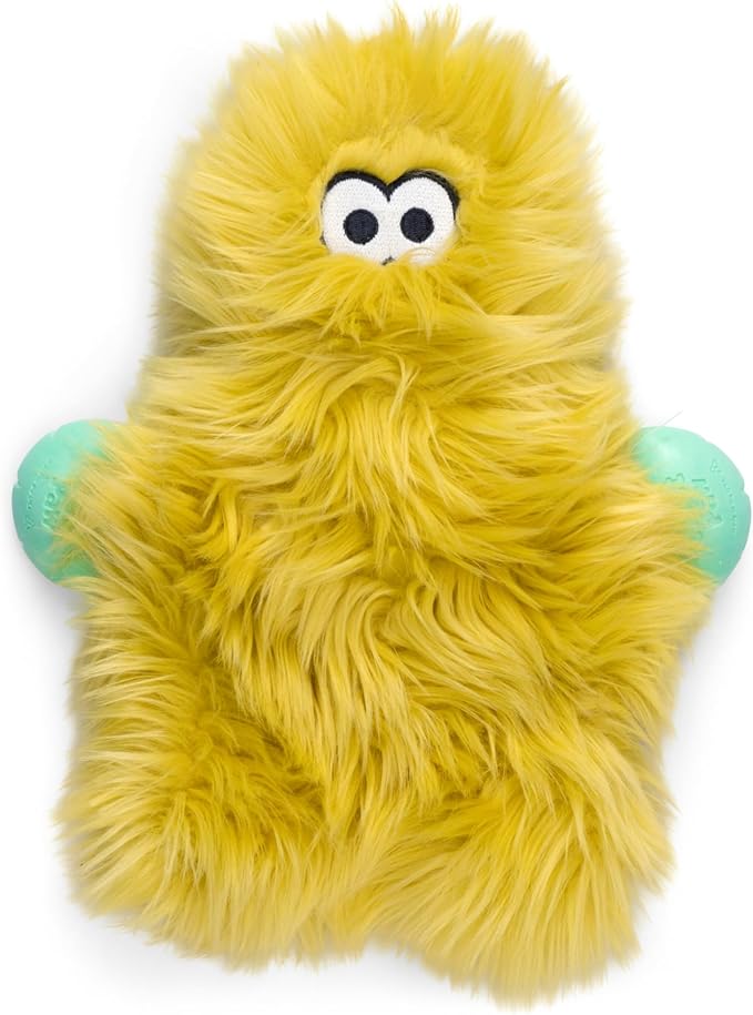 WEST PAW Rowdies Helga Durable Plush Dog Toy with Reinforced Seams Chew Resistant HardyTex Fabric and Interactive Squeaker for Safe Indoor and Outdoor Playtime Bundle for Dogs - Citrus