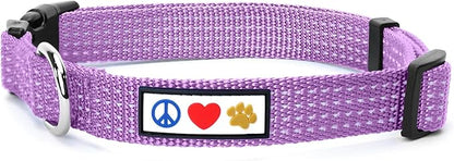 Pawtitas Reflective Dog Collar Adjustable Dog Collars for Large Dogs Puppy Collar Large Dog Collar Orchid Purple Dog Collar