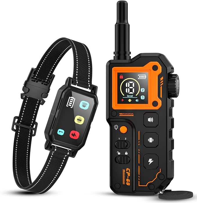 Dog Training Collar, 3300FT Dog Training Collar with Remote, IPX7 Waterproof Collar with Beep, Vibration, Fits for Large Medium Small Dogs, Keypad Lock and Flashing Light (10-120Lbs)