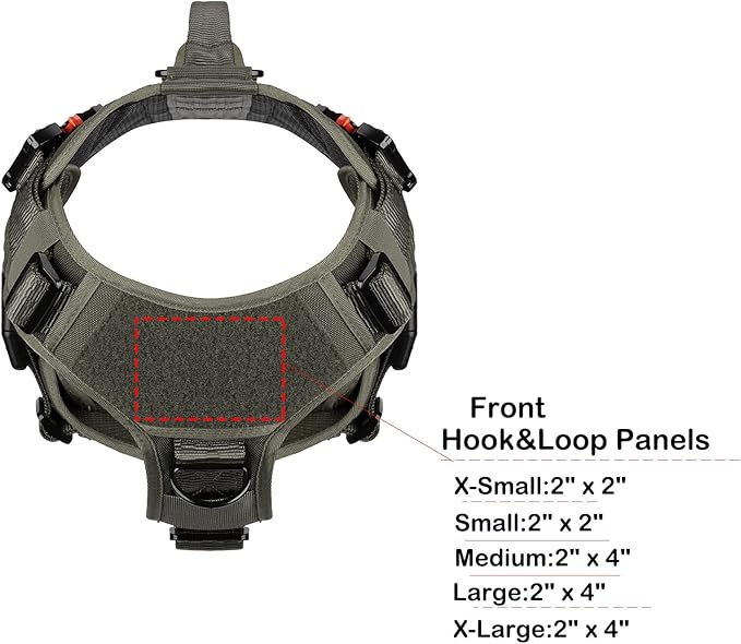ICEFANG GN3 Tactical Dog Harness with 6X Buckle,Dog Molle Vest with Handle,3/4 Body Coverage,Hook and Loop Panel for ID Patch,No Pulling Front Clip (L (28"-35" Girth), Ranger Green)