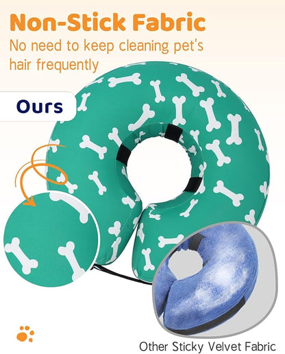 Supet Inflatable Dog Cone Alternative, Soft Neck Donut Collar for Small, Medium, Large Dogs After Surgery & Recovery
