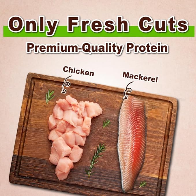 A Freschi srl Healthy Cats Treats, Snacks for Indoor Cats, Omega 3 for Skin and Coat, Training Treats with High Protein, All Natural, Grain Free, Chicken & Mackerel, Star Shape, 6 oz