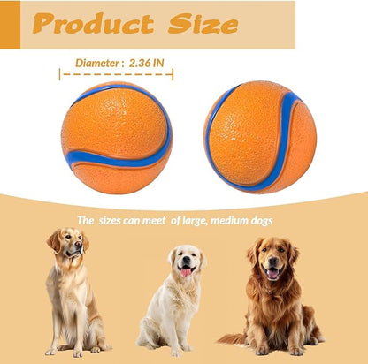 FCCUM Dog Toy Ball,Rubber Sound-Producing Toy Ball, with a Groove Design That is Resistant to Bites, Has a High Bounce, Dog Training Interactive Pet Toy, Relieving Pet Anxiety（Large Size）