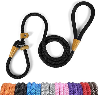 lynxking Slip Lead Dog Leash, 6 FT x 1/2" Heavy Duty Dog Loop Leashes, Comfortable Strong Rope Slip Leash for Dogs