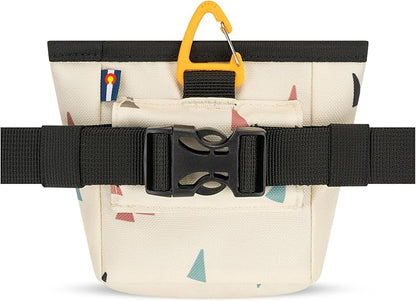 OllyDog Goodie Treat Bag, Dog Treat Pouch, Waist Belt Clip for Hands-Free Training, Magnetic Closure, Dog Training and Behavior Aids, Three Ways to Wear (Terrazzo)