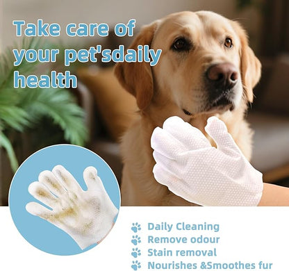 6PCS Dog Glove Wipes, Pet Wipes for Dogs, Dog Cleaning Wipes, Dog Paw Wipes, Dog Face Wipes, Paw Wipes for Dogs, Dog Stuff, Dog Accessories – Dog Glove Wipes for Dogs: Gentle Grooming Wipes