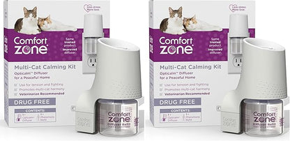 Comfort Zone Cat Multi-Cat Diffuser: Trial Kit (1 Diffuser & 1 Refill) (Pack of 2)