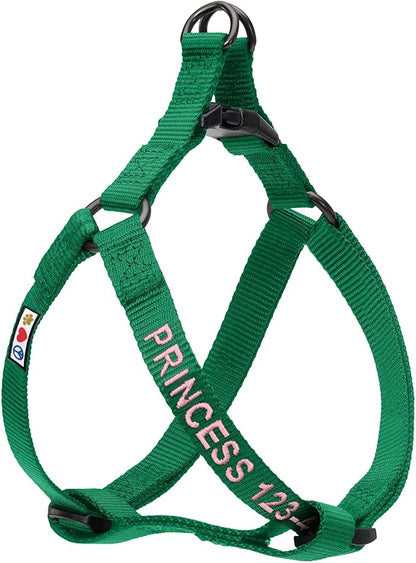 Pawtitas Personalized Dog & Puppy Harness Small Lush Green Custom ID Tag Adjustable No Pull Vest