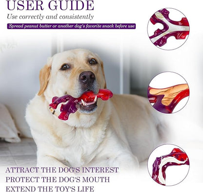 Frienhund 3 Pack Indestructible Dog Chew Bones for Aggressive Chewers - Heavy Duty Long Lasting Chew Toys for Large Dogs, Nylon Teeth Cleaning Toys