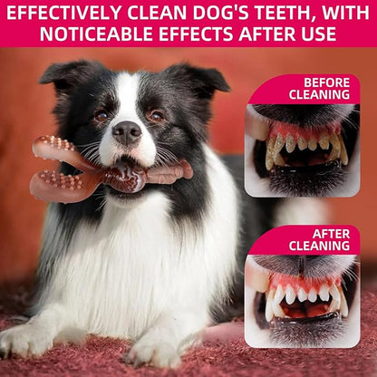 Indestructible Dog Toys for Aggressive Chewers, Tough and Durable Chew Toys for Large Medium Dogs, Interactive Dog Chew Toys to Keep Them Busy (C Rabbit+Squirrel)