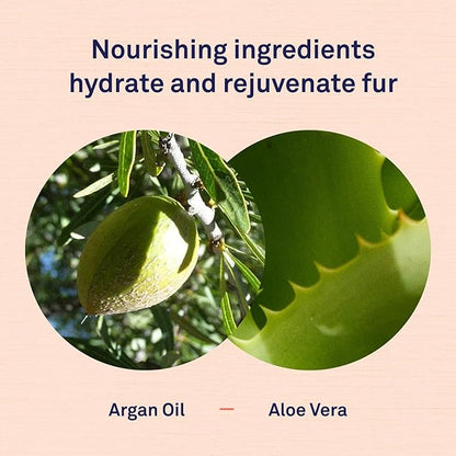 Petpost | Waterless Argan Oil Dog Shampoo Spray. Rinse-Free Cleaner & Deodorizer with Aloe & Safflower Oil. Moisturizes Skin & Softens Coat. 8 oz