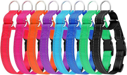 PLUTUS PET Reflective Martingale Collar with Quick Snap Buckle,No Pull Dog Choker Collar for Small Medium Large Dogs,S,Orange