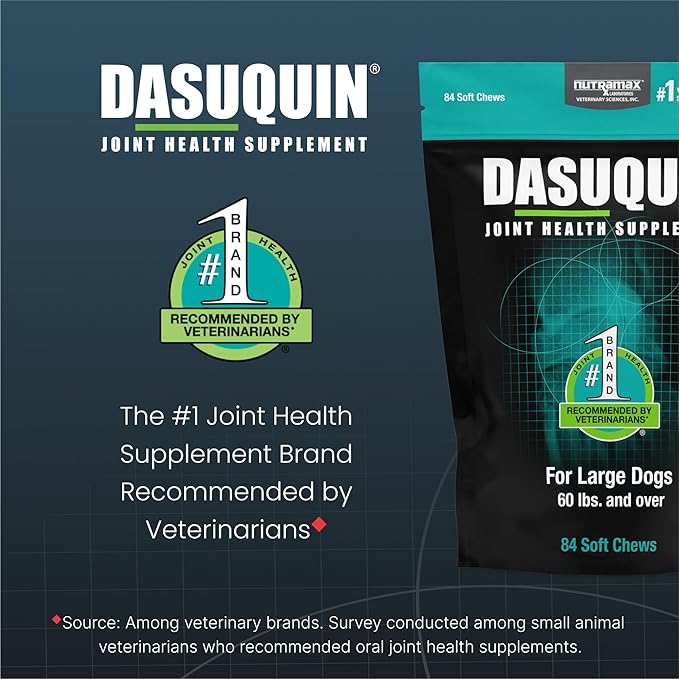 Nutramax Dasuquin for Large Dogs, Joint Health Supplement, Contains Glucosamine for Dogs, Plus Chondroitin, ASU and More, Supports Healthy Joints, Soft Chews, 84 Count