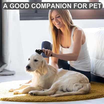 WOPQAEM Self Cleaning Slicker Brush for Dog, Cat, Skin Friendly Shedding & Grooming Tool for Long and Short Haired Pets, Easy Clean Retractable Bristles, Black