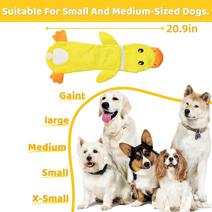 2 Pack Dog Toys for Small Dogs, Interactive Puzzle Toys,Squeaky & Crinkly, Stuffing-Free with Treat Pockets and a Water Bottle Pocket, Ideal for Puppy Small Pet Dogs