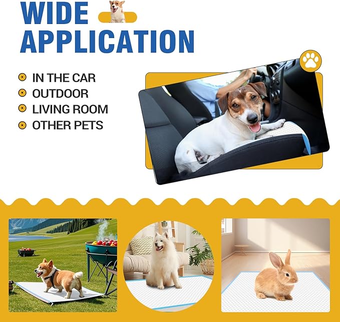 VJJ Extra Large Doggie Pee Pad, 30”x30” Thicken Dog Pee Pads, 40 Count XL Doggy Pads Leak-Proof, Super Absorbent Puppy Pee Pads for Dogs, Soft Training Pet Pads for Dogs Cats Rabbits