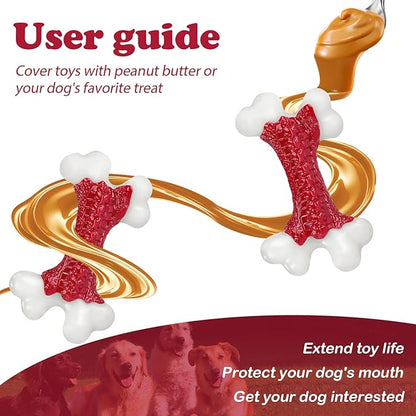 Tough Dog Toys, Dog Toys for Aggressive Chewers Large Breed, Aggressive Chew Toys for Large Dogs (2 Pack)