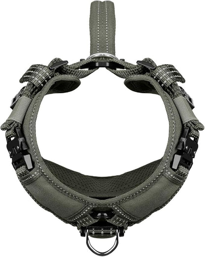 ICEFANG Dog Strap Harness with All-Metal Hardware,for Small Sized Dog,K9 Vest,Y-Shape Soft Padding,Adjustable Pet Harness,No-Pull Front Leash Clip (Small (Pack of 1), Green)
