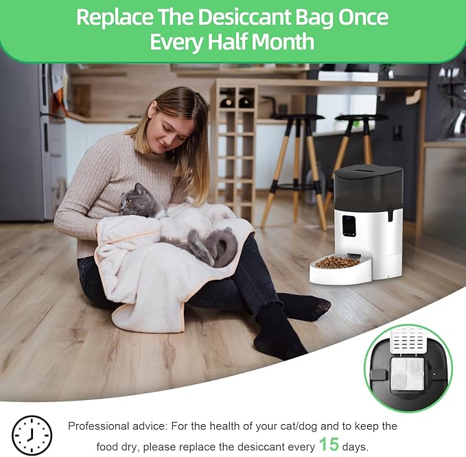 12 Packs Pet Food Desiccant Bag, Compatible with Petlibro Automatic Cat & dog Feeders, Keep Pet Food Dry and Fresh, Desiccant Bag for Cat Dog Feeder