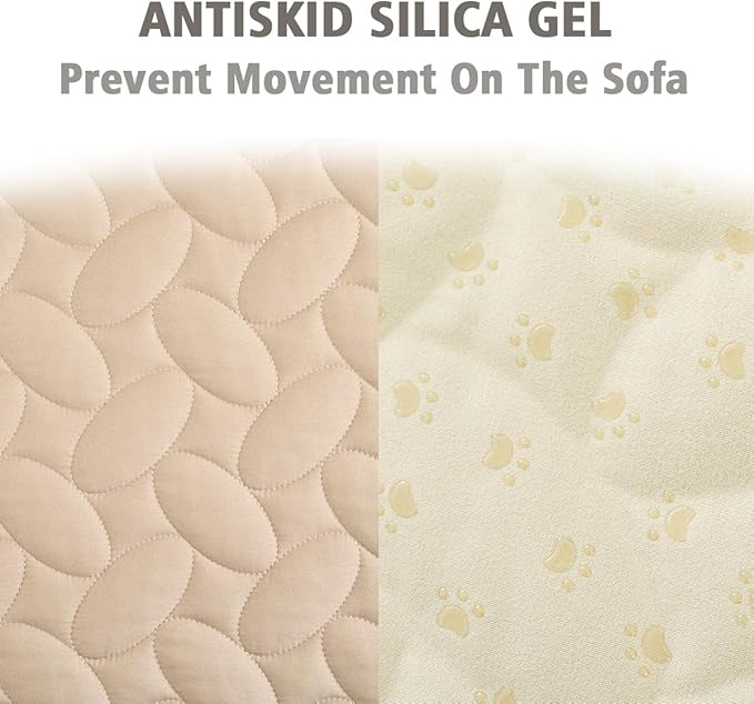 Ameritex Pet Bed Cover Dog Bed Blanket for Sofa and Furniture Waterproof New Pattern Design (68x82 Inch, Beige)