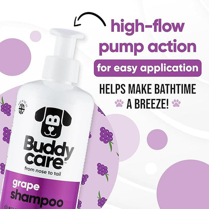 Grape Dog Shampoo by Buddycare | with Aloe Vera and Pro Vitamin B5 (50.72oz)