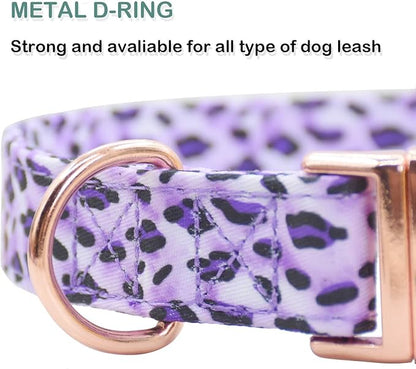 Cotton Dog Collar Metal Buckle Daisy Summer, Cute Adjustable Dog Collar Soft for Small Medium Large Boys Girls Dogs Durable