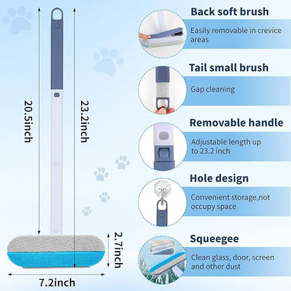 Multifunctional Pet Hair Remover for Furniture - 23.2 Inch, Reusable, Washable Effective Lint Cleaner Removal Tool for Dog and Cat Hair, Gentle on Couch, Carpet, Bedding, Clothes