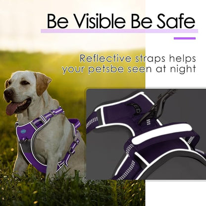 ThinkPet No Pull Harness Breathable Sport Vest with Handle-Dog Harnesses Reflective Adjustable for Medium Large Dogs