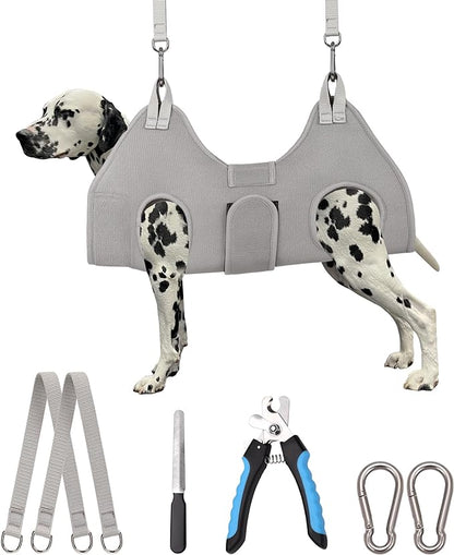 Kkiimatt Dog Grooming Hammock,XX-Large Hammock for Nail Trim, Hanging Harness for Nail Trimming,Dog Sling Restraint Holder for Pet Grooming Suspension Hanger with Thick Fabric Neck Support