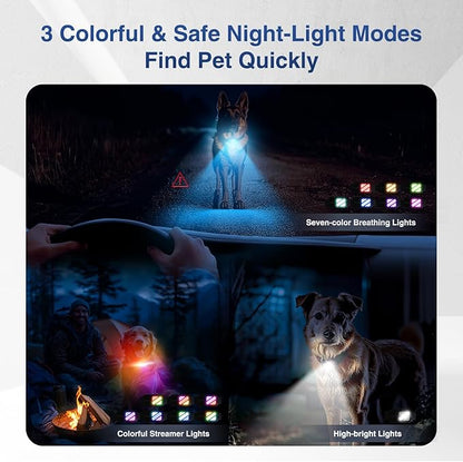 Dog Training Collars for 2 Dogs (20-140Lbs) - 4200FT E Collar for Dogs Training with 119 Training Levels & 3 Night-Lights, IPX7 Waterproof Electric Dog Shock Collar for Dogs